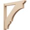 Ekena Millwork 6-in W x 46-in D x 46-in H Balboa Slat Rough Cedar Woodgrain TimberThane Outlooker, Primed Tan OUTUR060X46X46BOA24RCPR - alternate 1